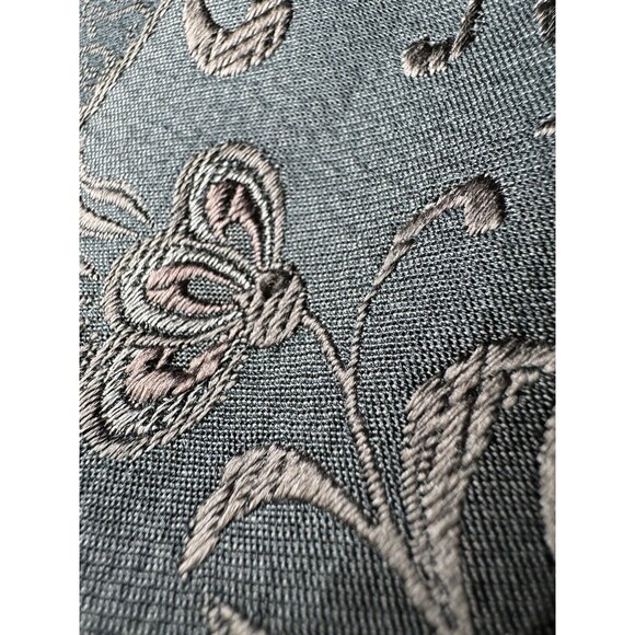 Citron Santa Monica Jacket Extra Small Brown Silk Jacquard Embroidered Floral - Picture 4 of 16